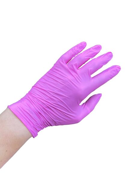 Zarys MediCare rękawice nitrylowe różowe  S 100 szt