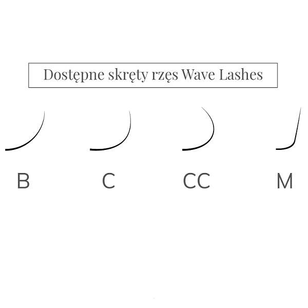 Noble Lashes Rzęsy Wave Lashes C, 0.05, 11mm