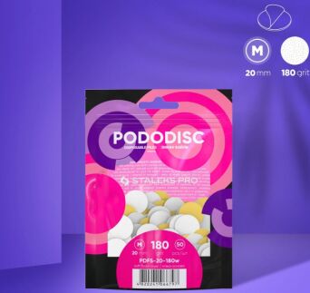 Staleks Pododisc wymienne nakładki białe na miękkiej bazie M EXPERT 180gr. (50sztuk)