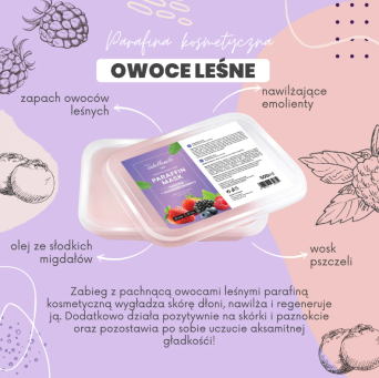 Isabellenails Parafina Kosmetyczna o zapachu owoców leśnych 500 ml