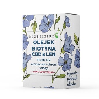 Bioelixire Olejek biotyna, CBD & len + filtr UV 20ml