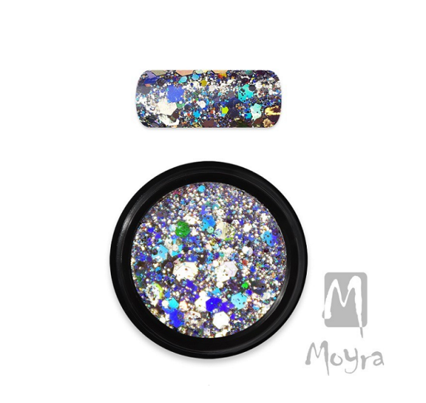 Moyra Holo Glitter Mix 01 Silver 1g