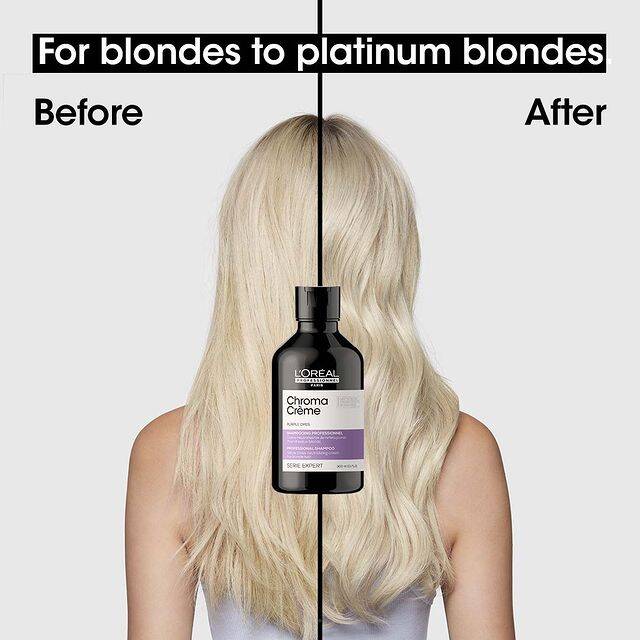L'Oreal Professionnel Chroma Purple szampon do włosów bardzo jasnych blond i platynowych neutralizujący żółte refleksy 300 ml