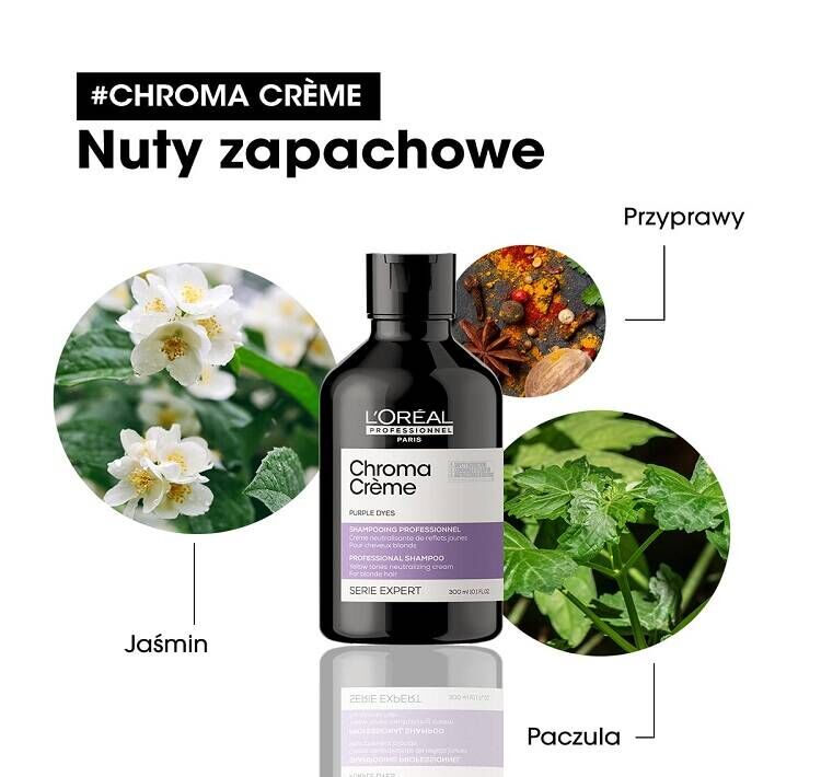 L'Oreal Professionnel Chroma Purple szampon do włosów bardzo jasnych blond i platynowych neutralizujący żółte refleksy 300 ml