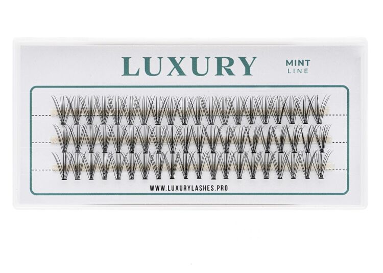 Luxury kępki rzęs Mint C 11 mm - naturalne podkręcenie 10D