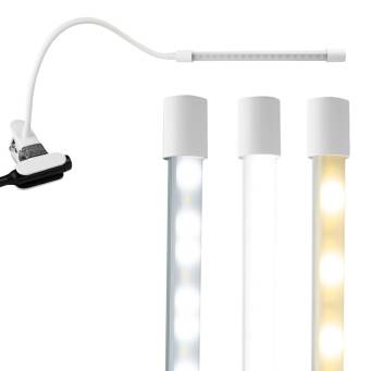Lampa LED klips biała