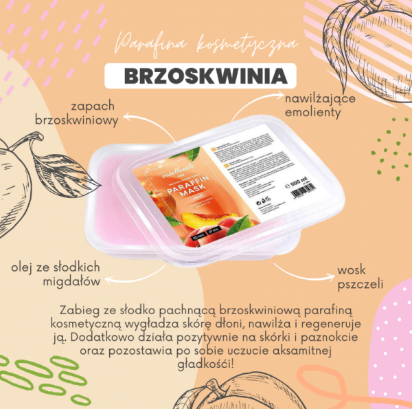 Isabellenails Parafina Kosmetyczna o zapachu brzoskwiniowym 500 ml