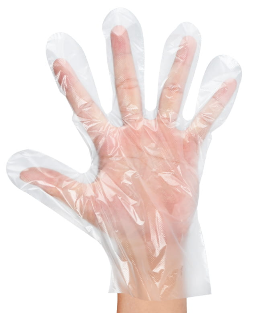 Rękawice foliowe jednorazowe ochronne  wysokiej gęstości HDPE  M 100 szt.