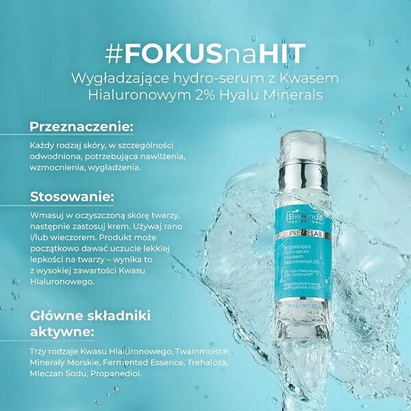 Bielenda Professional Supremelab Hyalu Minerals Wygładzające hydro-serum z Kwasem Hialuronowym 2% 30 ml