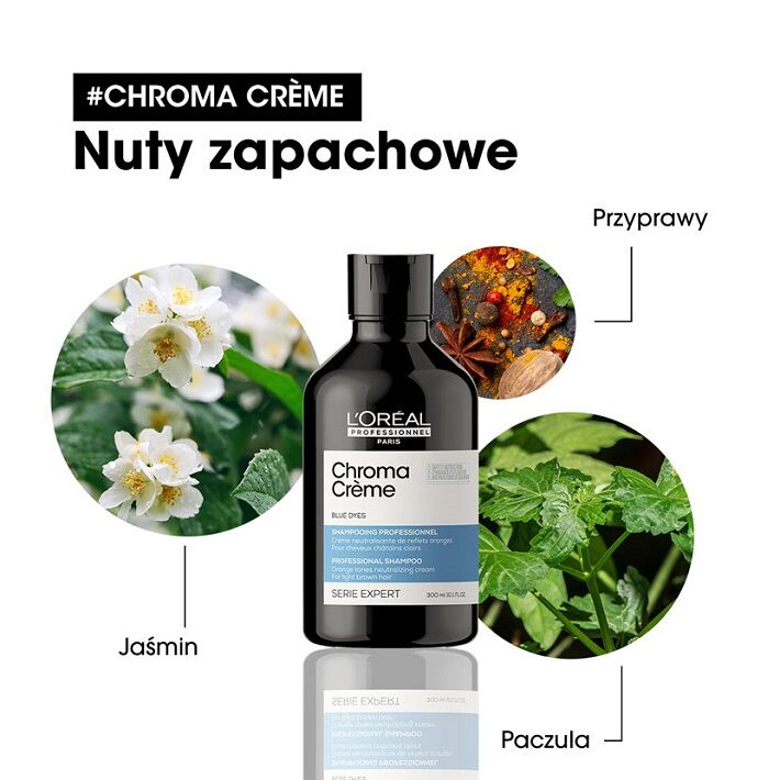 L'Oreal Professionnel Chroma Crème Ash szampon do włosów średni blond i jasny brąz neutralizujący miedziane refleksy 500 ml