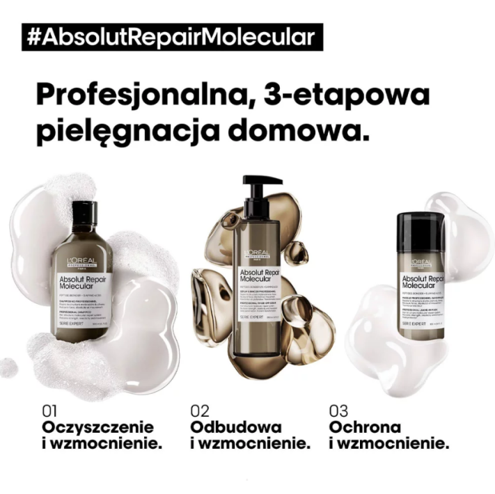 L'Oreal Professionnel Absolut Repair Molecular Regenerujący szampon do włosów zniszczonych 500ml