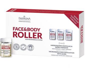 Farmona Professional FACE&BODY ROLLER Mikroigłowa eksfoliacja skóry kwasami 5x5ml