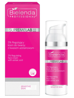 Bielenda Professional Supremelab Sensitive Skin 5% regulujący krem do twarzy z kwasem azelainowym 50 ml