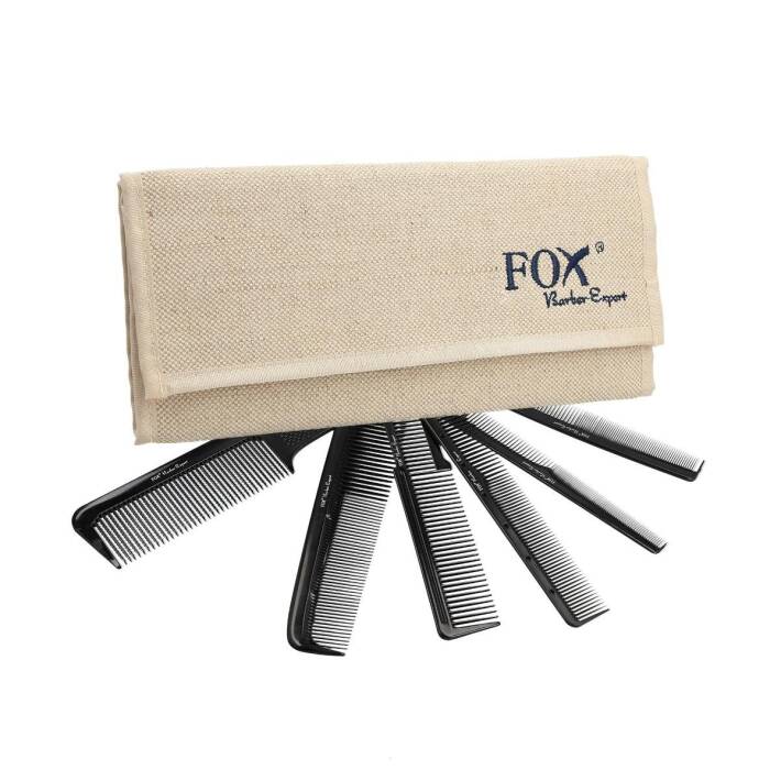 Fox Barber Expert zestaw grzebieni w etui 6 szt- etui lniane