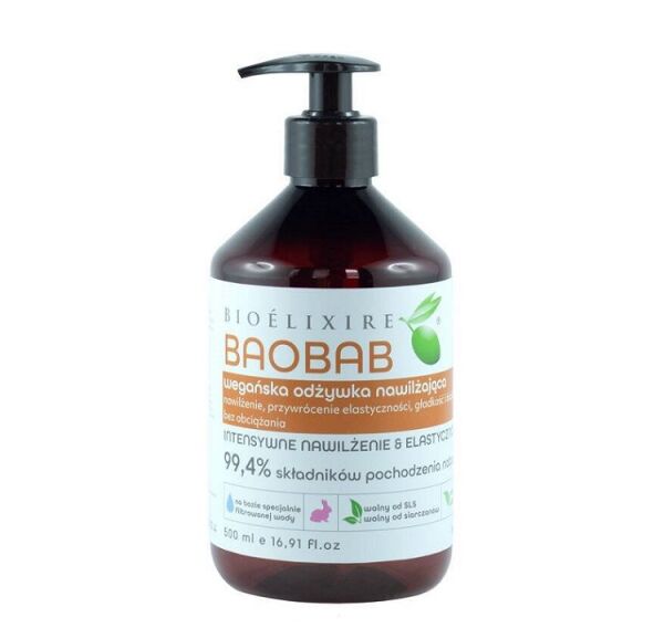 Bioelixire baobab wegańska odżywka nawilżająca 500ml