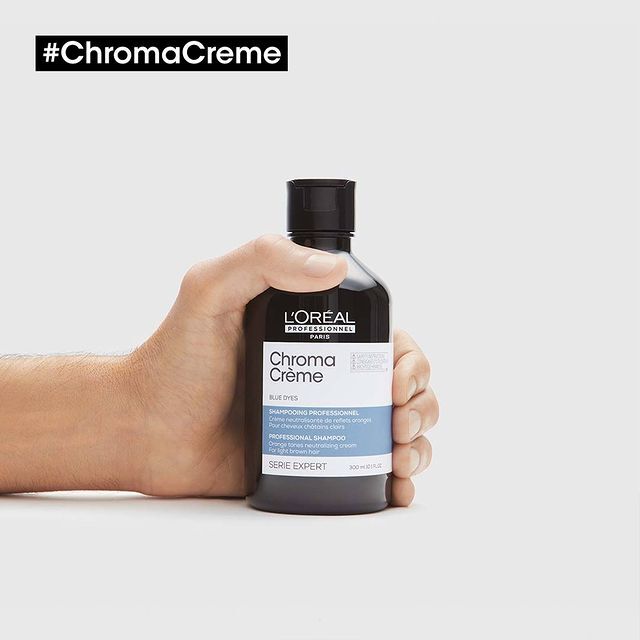 L'Oreal Professionnel Chroma Crème Ash szampon do włosów średni blond i jasny brąz neutralizujący miedziane refleksy 300 ml