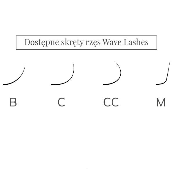 Noble Lashes Rzęsy Wave Lashes C, 0.05, mix