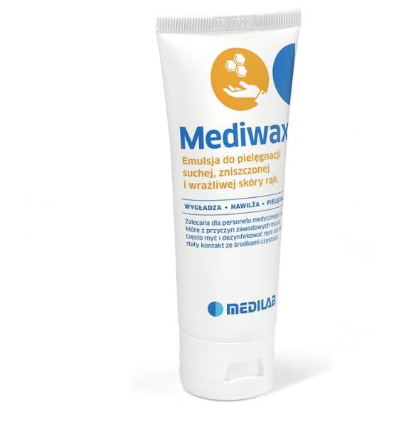Mediwax Emulsja do pielęgnacji suchej zniszczonej i wrażliwej skóry rąk 75 ml